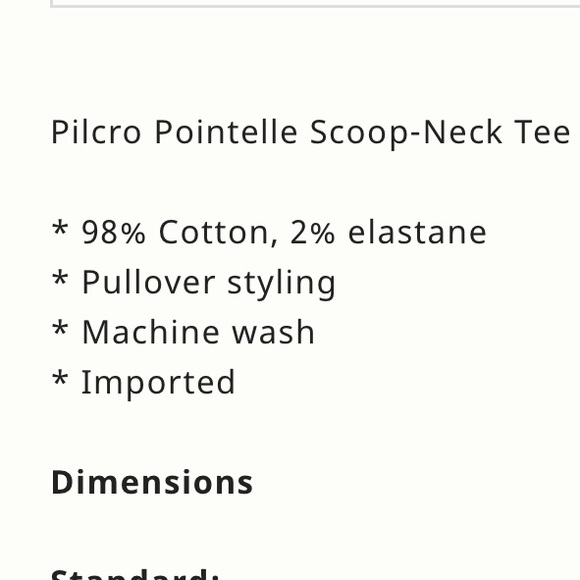 Anthropologie Pilcro Pointelle Scoop Neck Tee mustard color - Picture 10 of 13